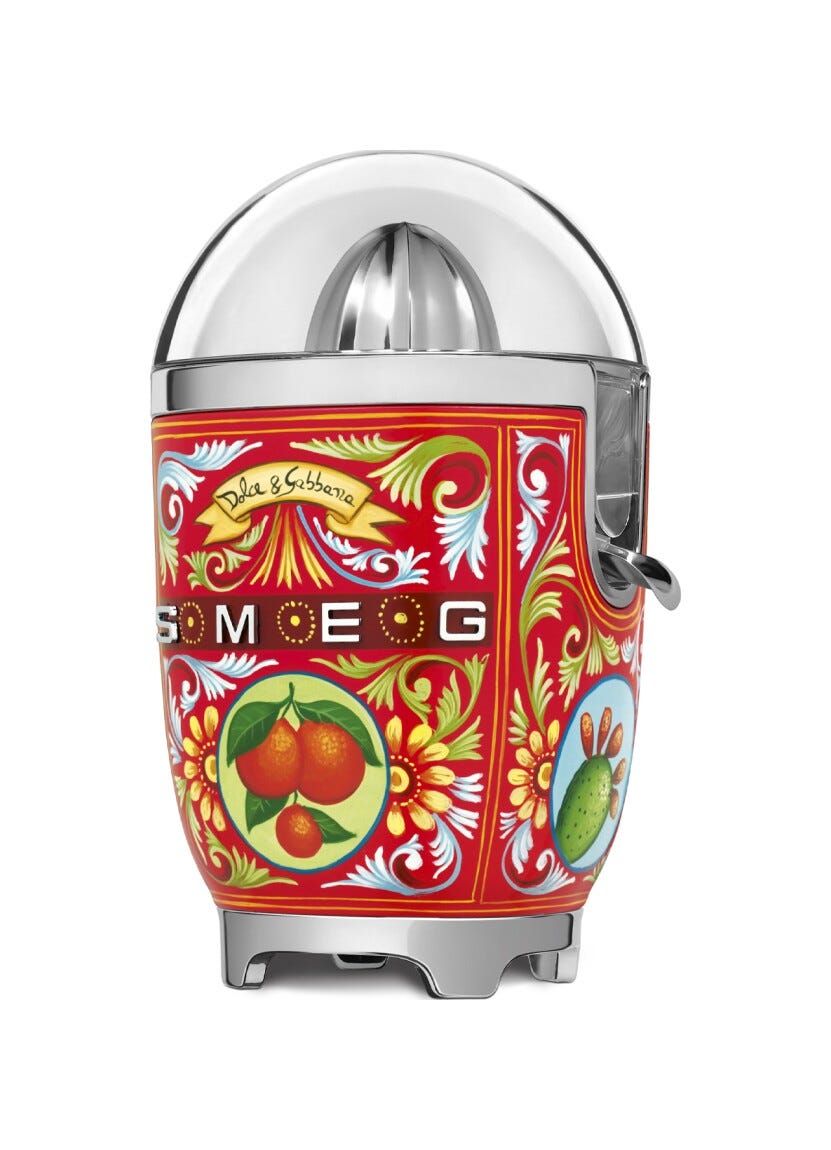 Smeg Selection CJF01DGEU 50'S Style Sicily Is My Love Spremiagrumi - decorato lucido