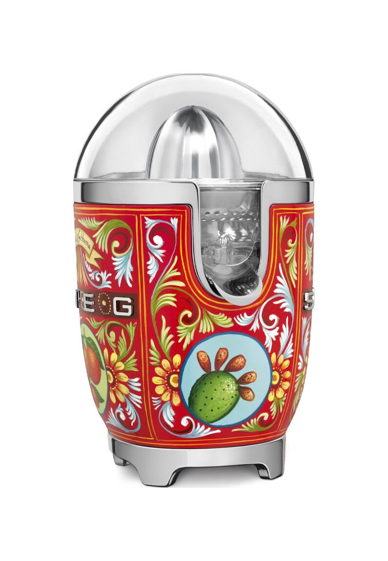 Smeg Selection CJF01DGEU 50'S Style Sicily Is My Love Spremiagrumi - decorato lucido