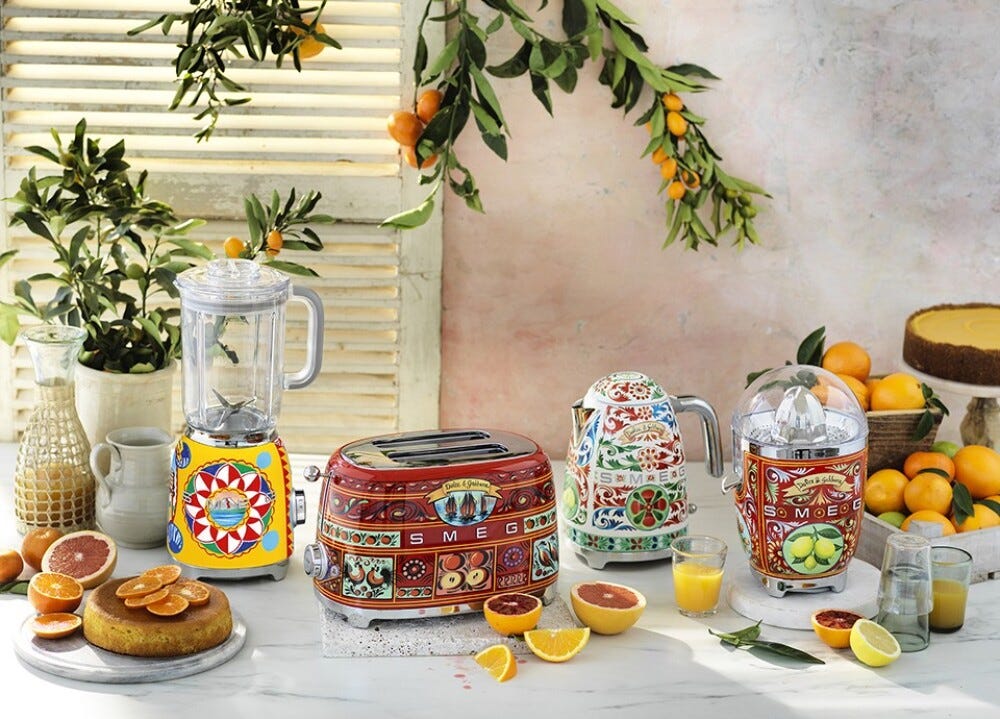 Smeg Selection CJF01DGEU 50'S Style Sicily Is My Love Spremiagrumi - decorato lucido