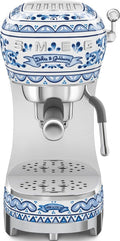 Smeg Selection ECF02DGBEU 50'S Style Blu Mediterraneo Macchina da caffè espresso manuale - decorato lucido