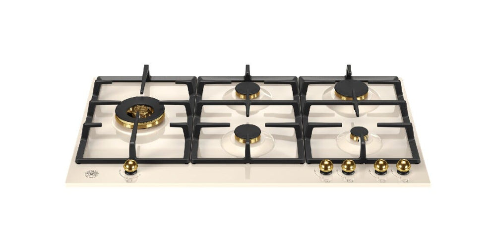 Bertazzoni P905LHERAG Heritage Piano cottura a gas 5 fuochi cm 90 - avorio / oro