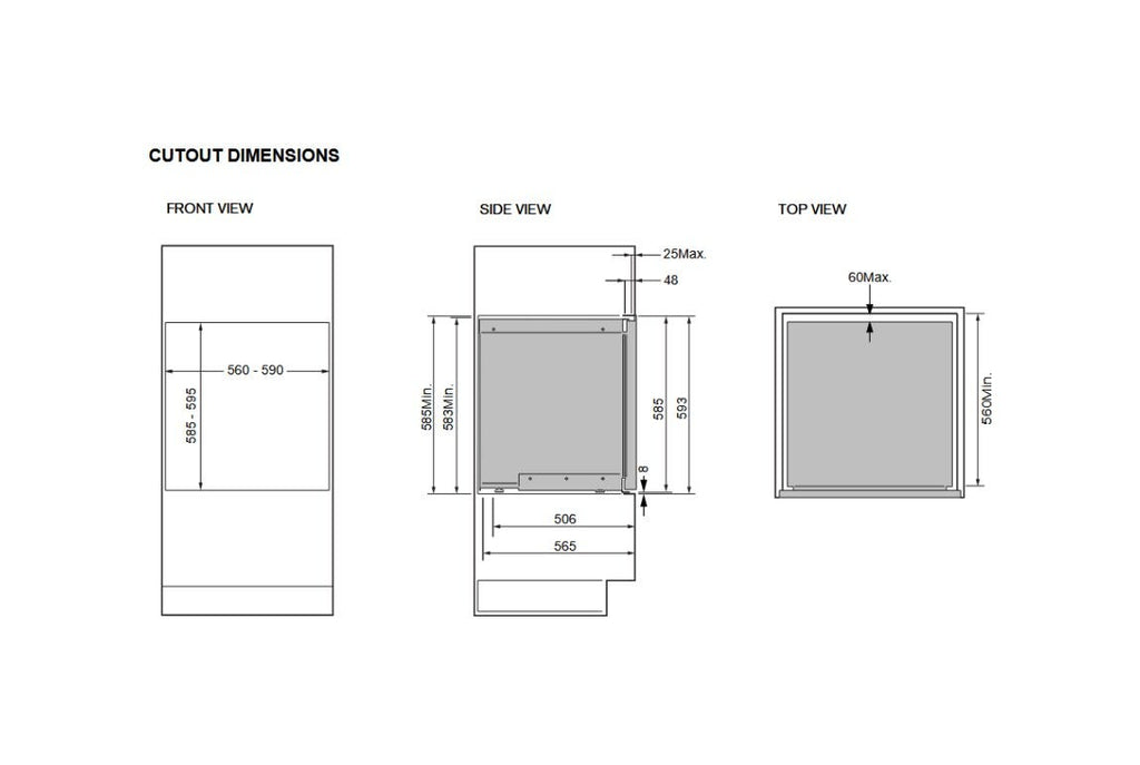 Bertazzoni RWC60B4DNRP Modern Cantina vino ad incasso cm. 59 h. 59 - 24 bottiglie - nero