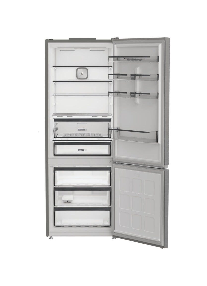 Whirlpool WHK2 6493 X5E . Frigorifero combinato a libera installazione, 490 l, inox