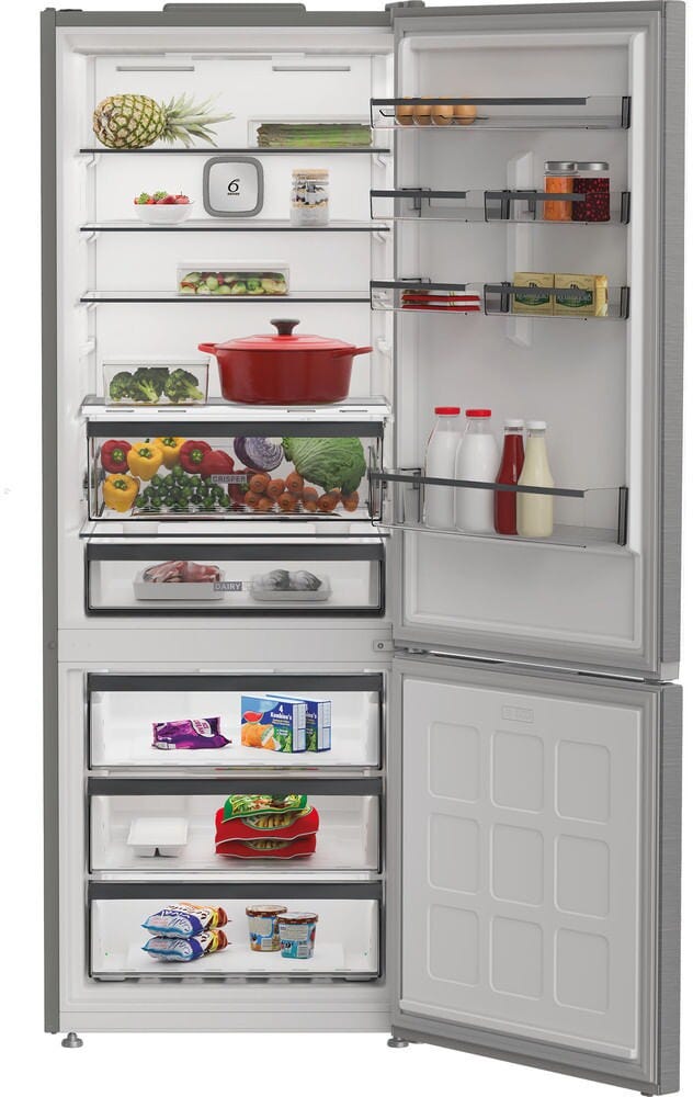 Whirlpool WHK2 6493 X5E . Frigorifero combinato a libera installazione, 490 l, inox