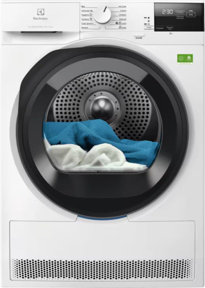 Electrolux EW7H28B Serie 700 DelicateCare Asciugatrice cm. 60 - capacità 8 kg - bianco
