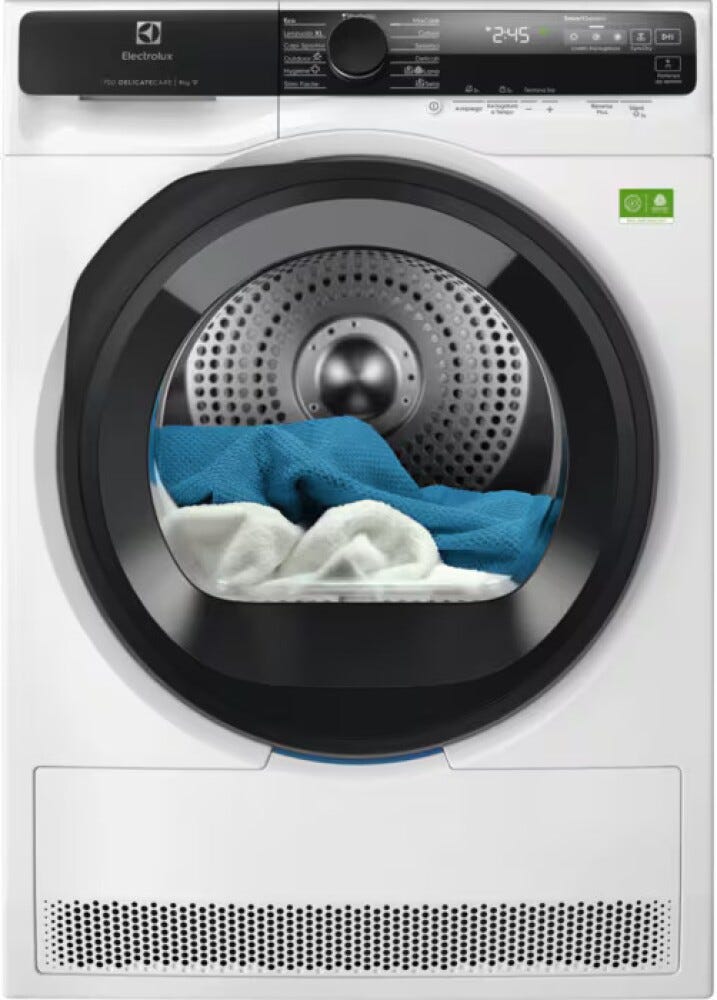 Electrolux EW7H59B Serie 700 DelicateCare Asciugatrice cm. 60 - capacità 9 kg - bianco