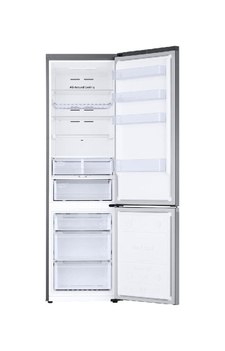 Samsung RB38C676CS9/EF EcoFlex AI Frigorifero con congelatore a libera installazione cm. 60 h. 203 - lt. 390 - metal inox