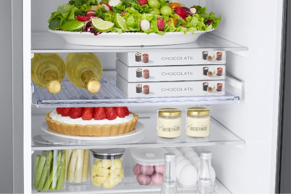 Samsung RB38C676CS9/EF EcoFlex AI Frigorifero con congelatore a libera installazione cm. 60 h. 203 - lt. 390 - metal inox