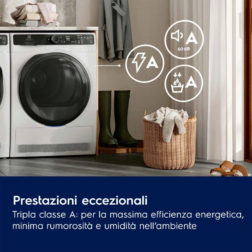 Electrolux EW9H79A Serie 900 PerfectCare Asciugatrice cm. 60 - capacità 9 kg - bianco