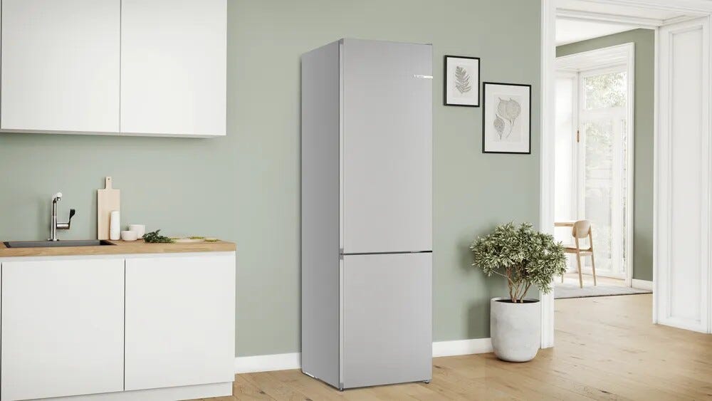 Bosch KGN392LAG 4 Frigorifero con congelatore a libera installazione cm. 60 h. 203 - lt. 363 - metal look