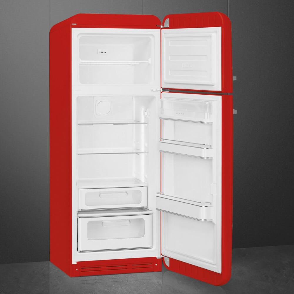 Smeg Selection FAB30RRD6 50's Style Frigorifero con congelatore a libera installazione cm. 60 h. 172 - lt. 294 - rosso lucido