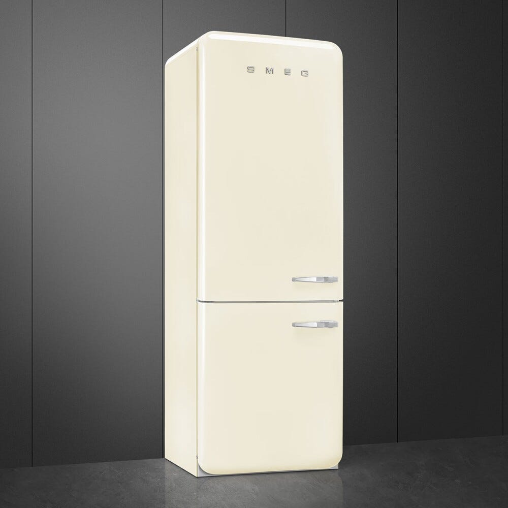 Smeg Selection FAB38LCR6 50's Style Frigorifero con congelatore a libera installazione cm. 71 h. 205 - lt. 481 - panna lucido