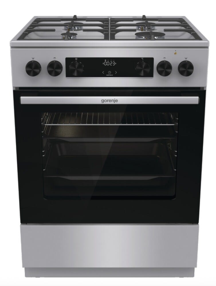 Gorenje GK6C4XF G600 Cucina da accosto cm. 60 - 4 zone a gas + 1 forno elettrico - grigio