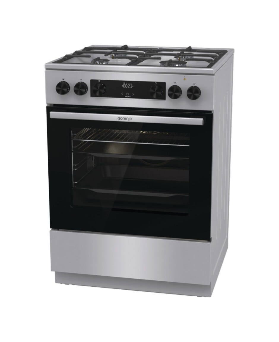Gorenje GK6C4XF G600 Cucina da accosto cm. 60 - 4 zone a gas + 1 forno elettrico - grigio