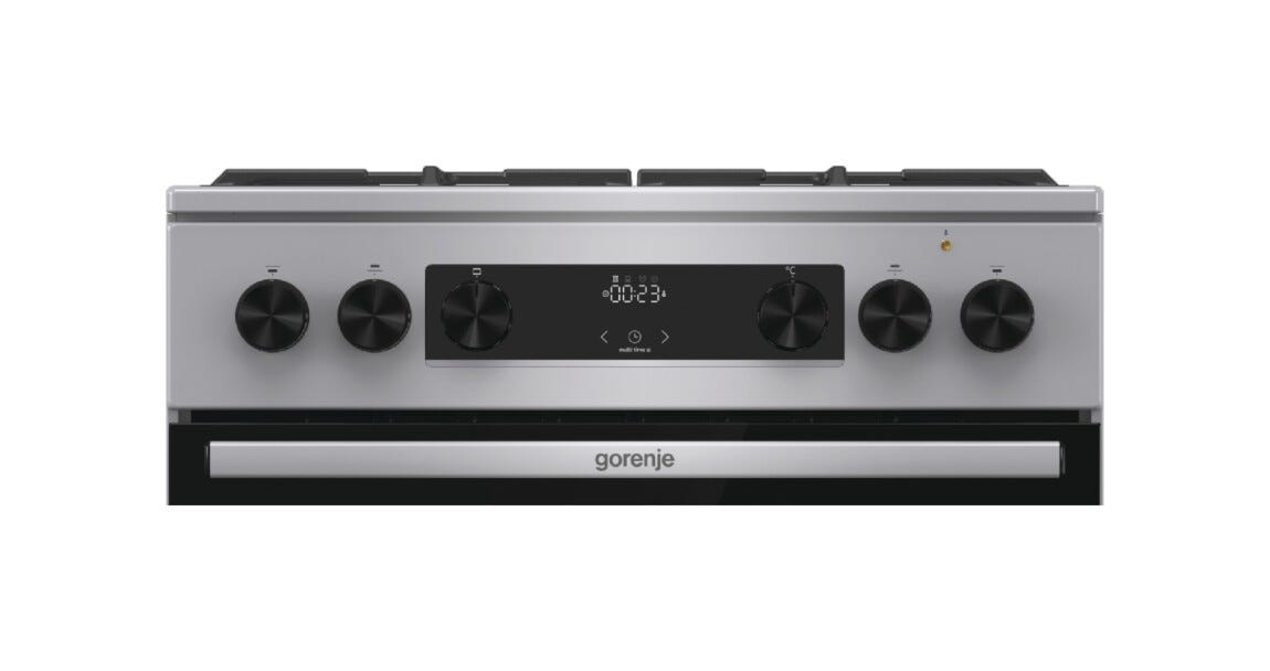 Gorenje GK6C4XF G600 Cucina da accosto cm. 60 - 4 zone a gas + 1 forno elettrico - grigio