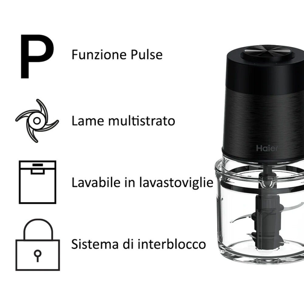 Haier HCH5B1 011 I-Master Serie 5 Tritatutto 0,5 lt. - nero
