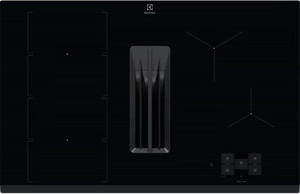 Electrolux ECC8549 900 SensePro Piano cottura induzione cm. 81 con cappa integrata da 650 m3/h - vetro nero
