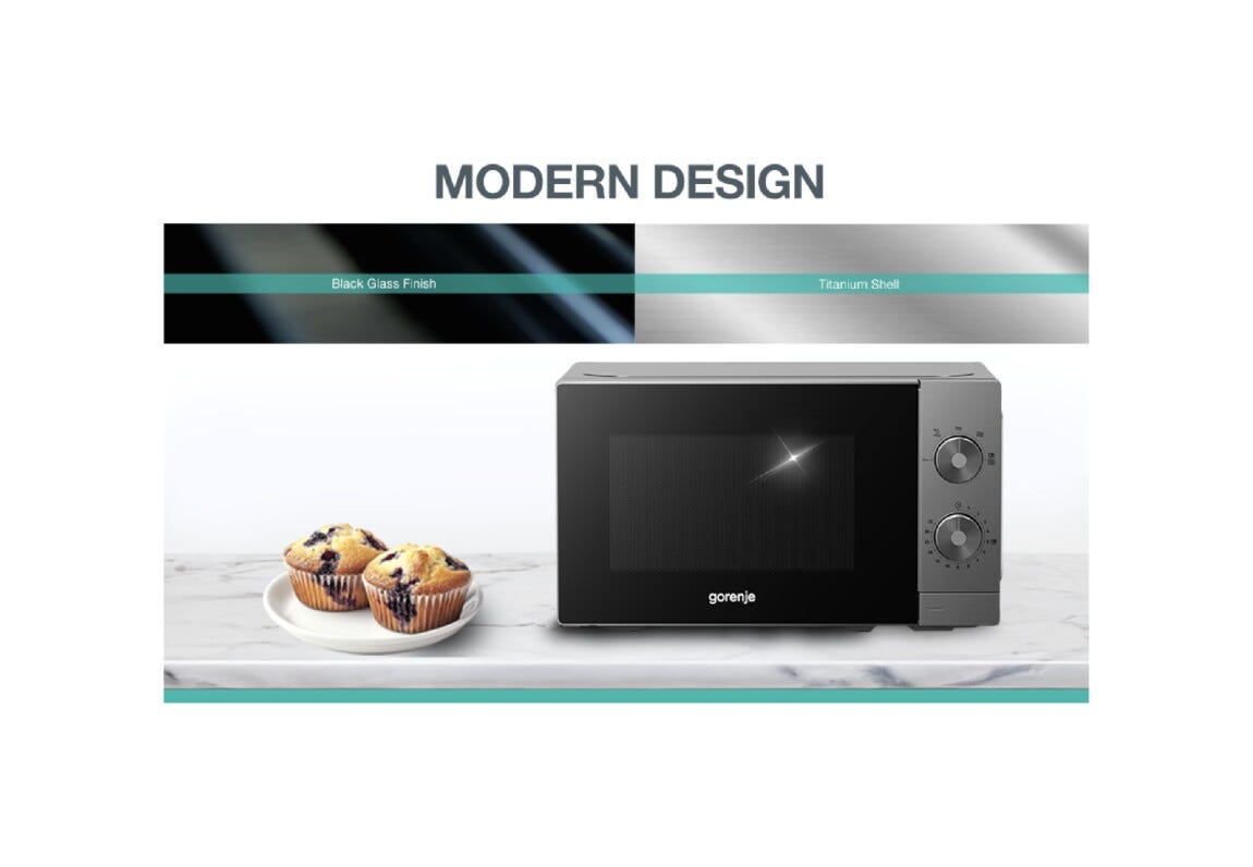 Gorenje MO20E1T4 Forno a microonde cm. 44 - inox