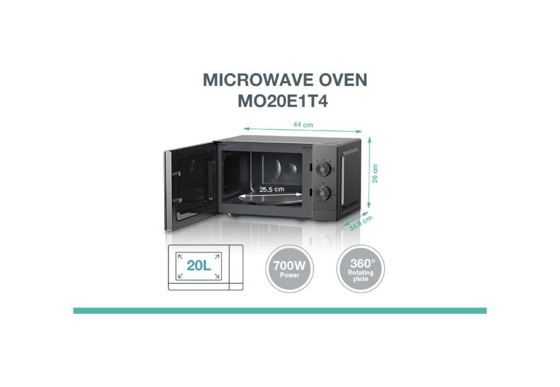 Gorenje MO20E1T4 Forno a microonde cm. 44 - inox