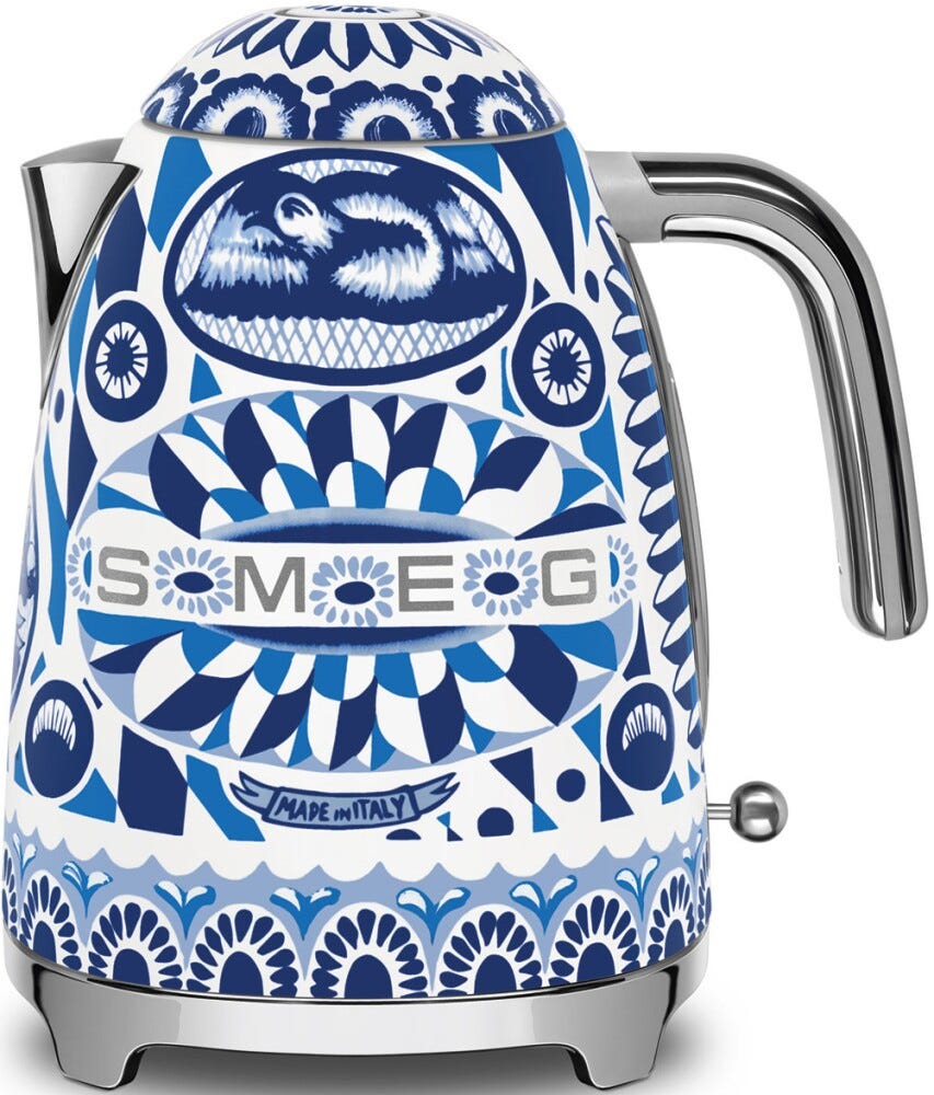 Smeg Selection KLF03DGBEU 50's style Blu Mediterraneo Bollitore elettrico standard 1,7 l. - decorato lucido