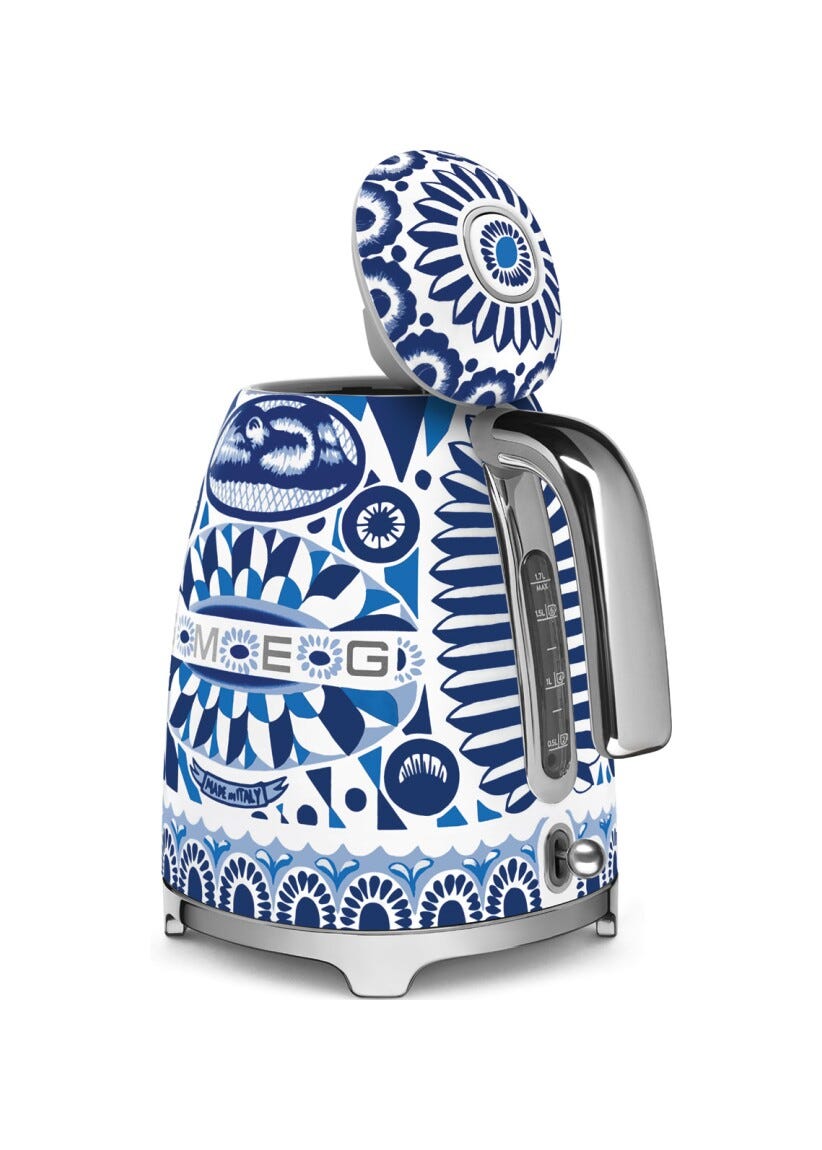 Smeg Selection KLF03DGBEU 50's style Blu Mediterraneo Bollitore elettrico standard 1,7 l. - decorato lucido