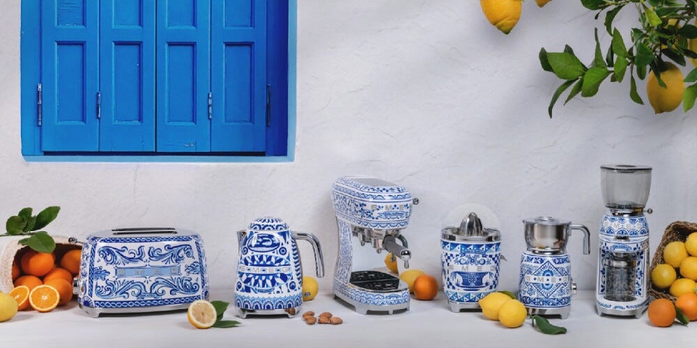 Smeg Selection KLF03DGBEU 50's style Blu Mediterraneo Bollitore elettrico standard 1,7 l. - decorato lucido