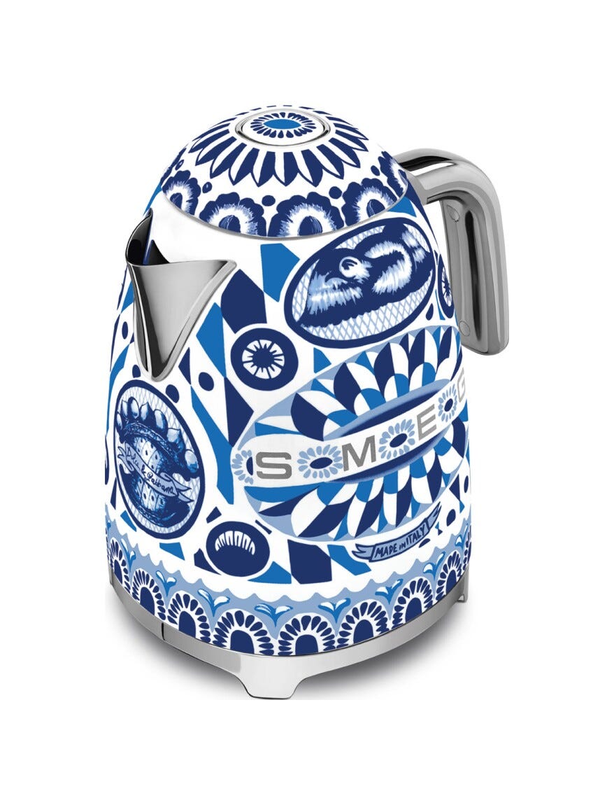 Smeg Selection KLF03DGBEU 50's style Blu Mediterraneo Bollitore elettrico standard 1,7 l. - decorato lucido