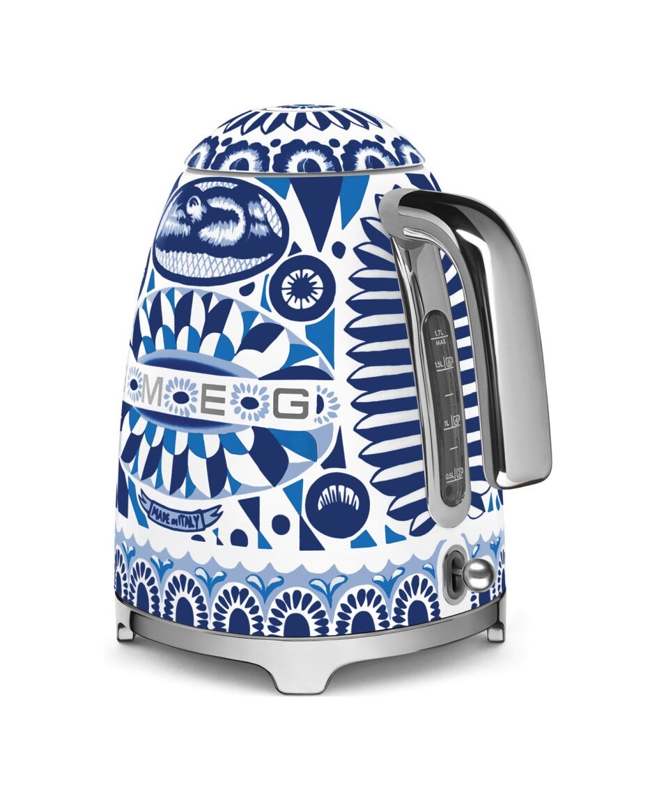 Smeg Selection KLF03DGBEU 50's style Blu Mediterraneo Bollitore elettrico standard 1,7 l. - decorato lucido