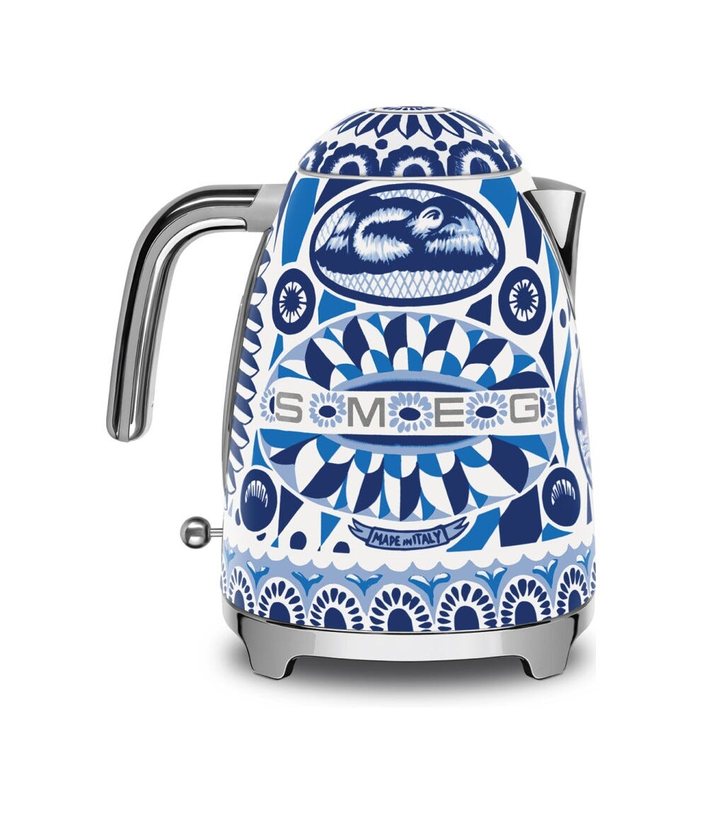 Smeg Selection KLF03DGBEU 50's style Blu Mediterraneo Bollitore elettrico standard 1,7 l. - decorato lucido