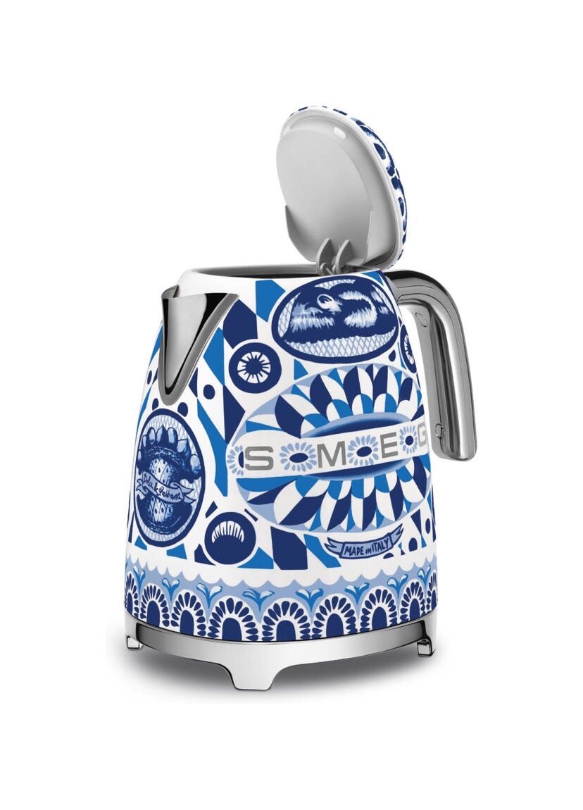 Smeg Selection KLF03DGBEU 50's style Blu Mediterraneo Bollitore elettrico standard 1,7 l. - decorato lucido