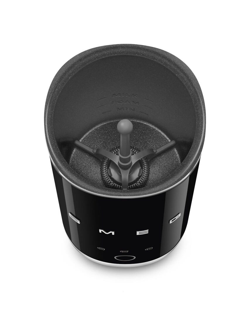 Smeg Selection MFF02BLEU 50'S Style Montalatte elettrico 120 ml. - nero lucido