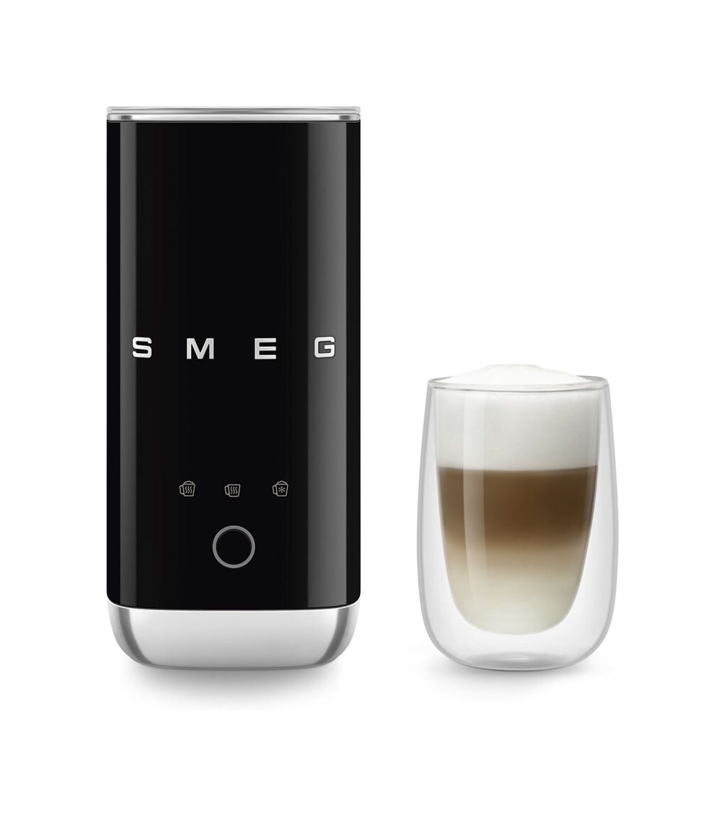Smeg Selection MFF02BLEU 50'S Style Montalatte elettrico 120 ml. - nero lucido