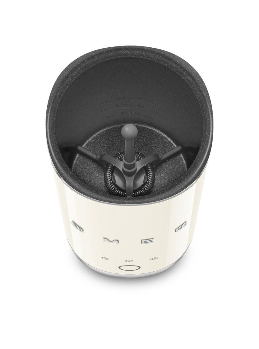 Smeg Selection MFF02CREU 50's Style Montalatte elettrico 120 ml. - panna lucido