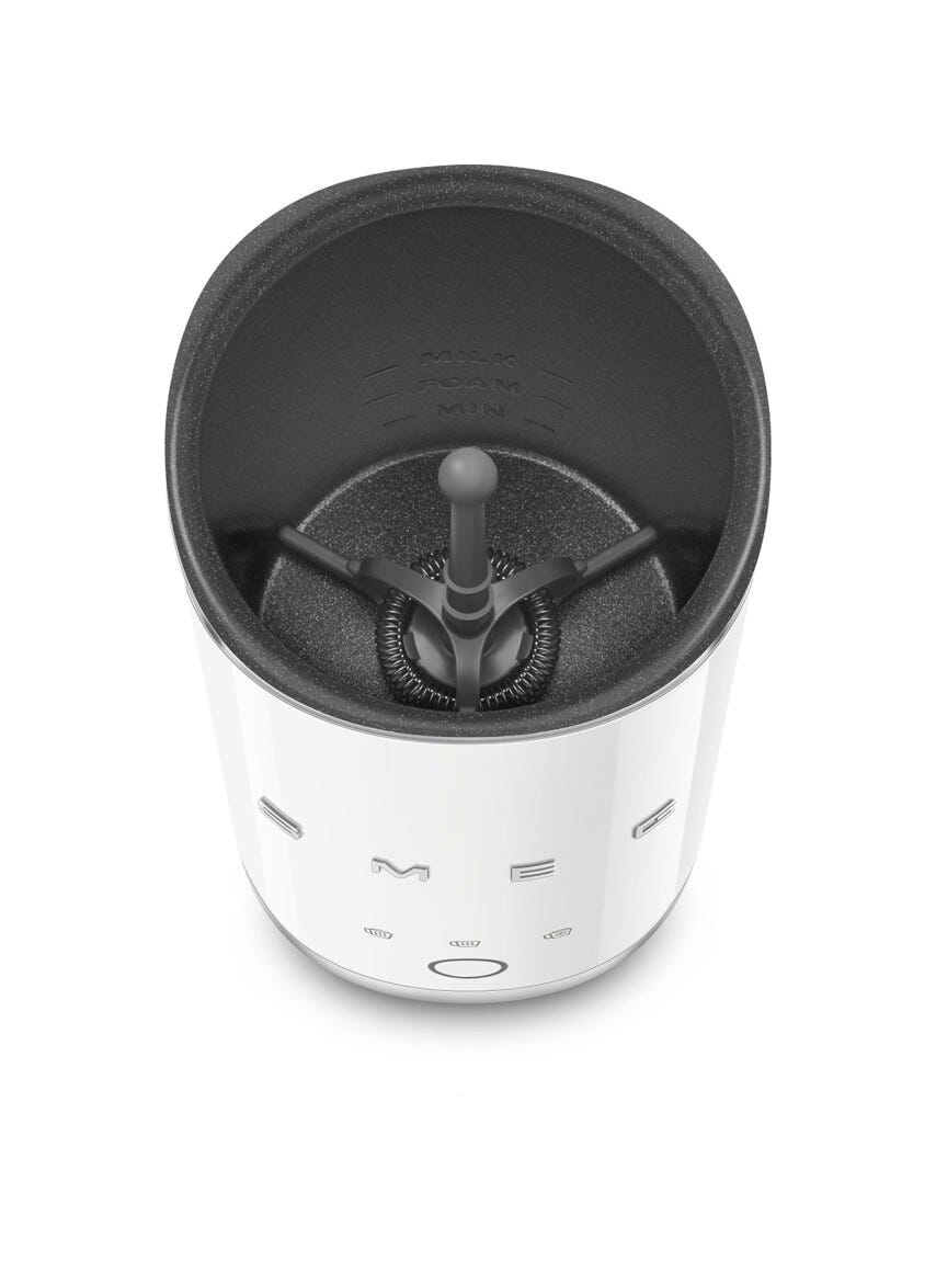 Smeg Selection MFF02WHEU 50's Style Montalatte elettrico 120 ml. - bianco lucido