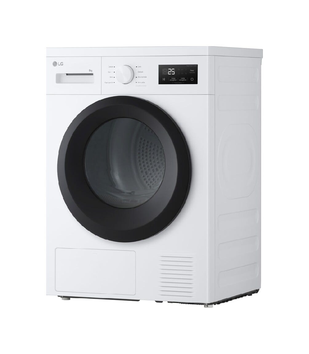 LG RNA1008NWK Serie A1 Classe D Asciugatrice cm. 60 - capacità - 8 kg - bianco