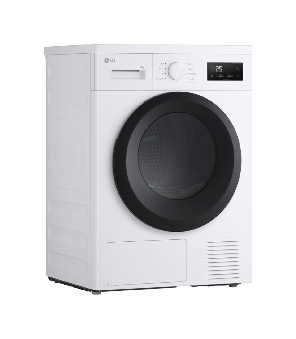 LG RNA1008NWK Serie A1 Classe D Asciugatrice cm. 60 - capacità - 8 kg - bianco