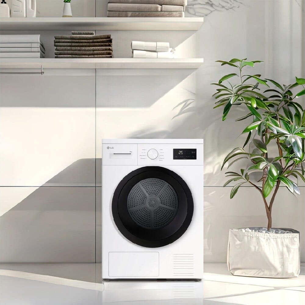 LG RNA1008NWK Serie A1 Classe D Asciugatrice cm. 60 - capacità - 8 kg - bianco