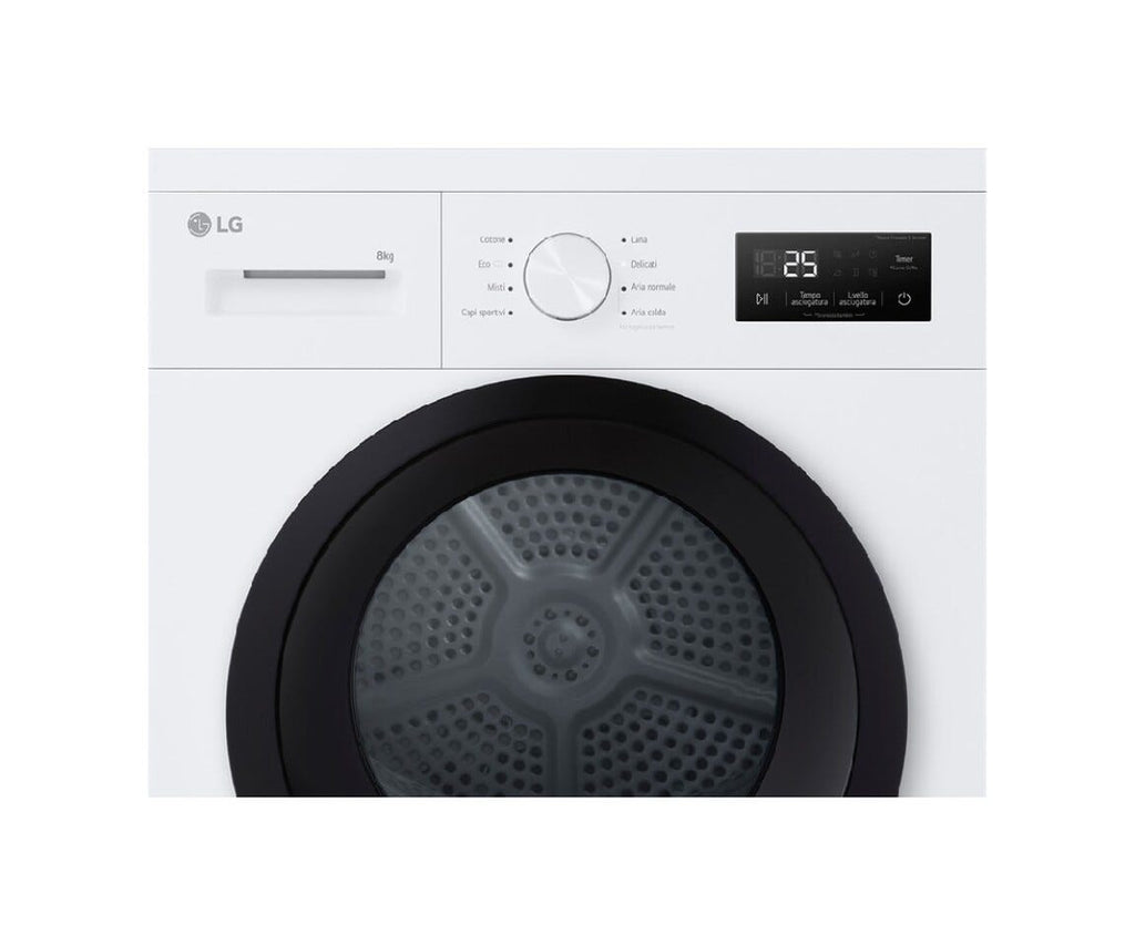 LG RNA1008NWK Serie A1 Classe D Asciugatrice cm. 60 - capacità - 8 kg - bianco