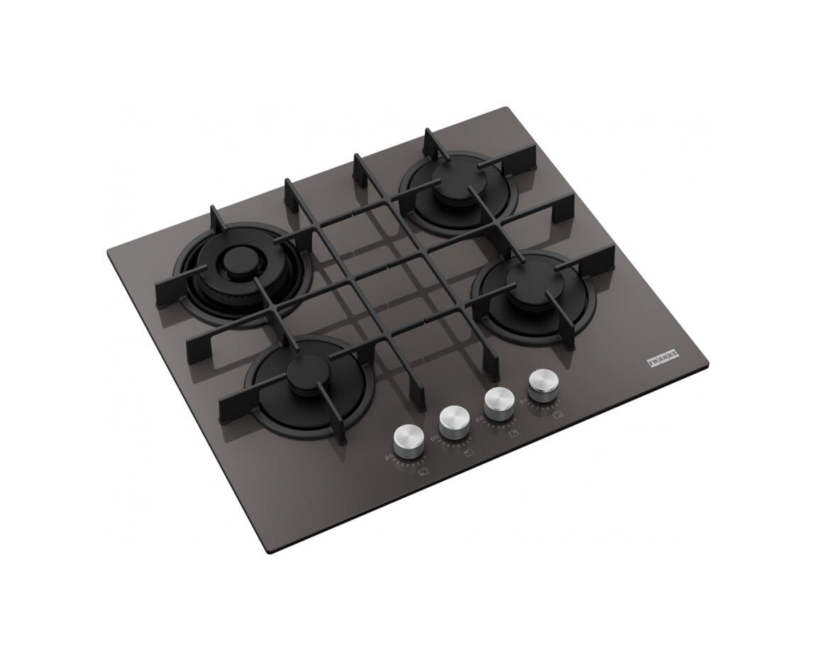 Franke FHMA 604 3G DC SG C Maris 600 Piano cottura a gas cm. 60, 4 fuochi, vetro grigio ardesia