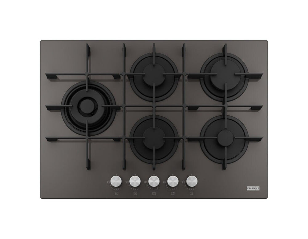 Franke FHMA 755 4G DCL SG C Maris 750 Piano cottura a gas cm. 75, 5 fuochi, vetro grigio ardesia