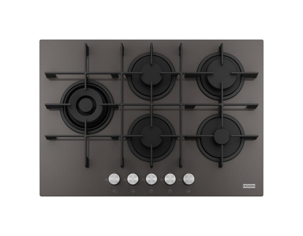 Franke FHMA 755 4G DCL SG C Maris 750 Piano cottura a gas cm. 75, 5 fuochi, vetro grigio ardesia