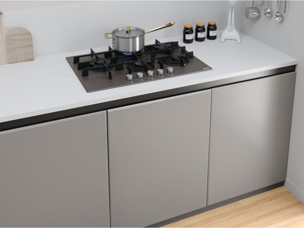 Franke FHMA 755 4G DCL SG C Maris 750 Piano cottura a gas cm. 75, 5 fuochi, vetro grigio ardesia