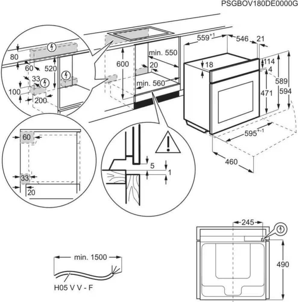 Electrolux LOC9P3XZ Serie 700 MealAssist Forno a vapore pirolitico cm. 60 - nero
