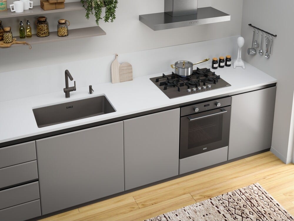 Franke FMA 86 H SG Maris Colore Forno elettrico da incasso 71 litri, 8 funzioni, classe A, pulizia idrolitica, grigio ardesia