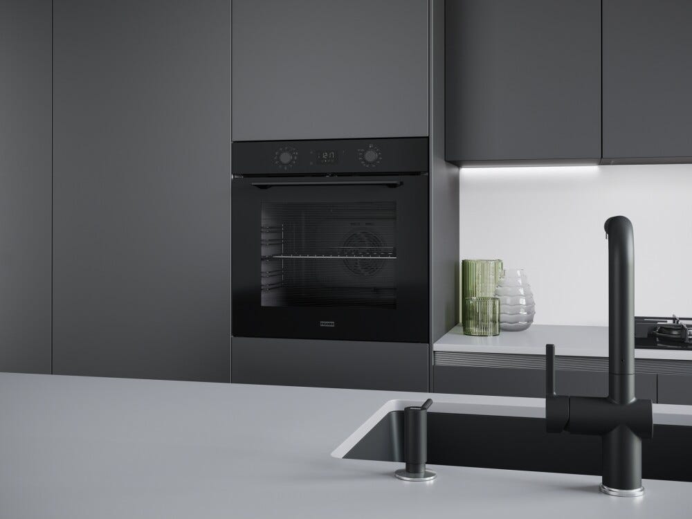 Franke FMA 97 P AS TBK Maris Forno elettrico da incasso con pulizia pirolitica, 71 litri, classe A+, total black