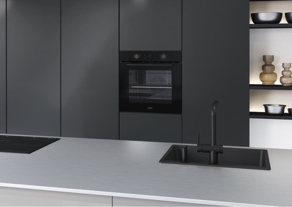 Franke FMA 97 P AS TBK Maris Forno elettrico da incasso con pulizia pirolitica, 71 litri, classe A+, total black