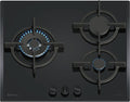 Balay 3ETG663RN Piano cottura a gas, cm. 60, 3 zone con bruciatore wok, cristallo nero temperato