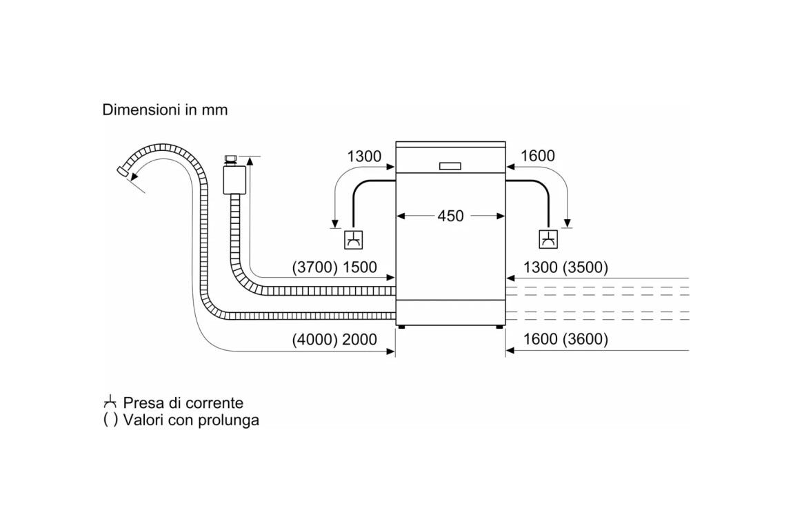 Bosch SPS6EMI21E serie 6 Lavastoviglie slim a libera installazione 45 cm, 10 coperti, acciaio spazzolato anti-impronta