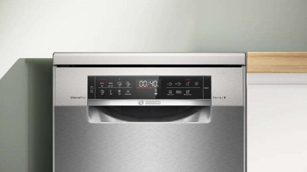 Bosch SPS6EMI21E serie 6 Lavastoviglie slim a libera installazione 45 cm, 10 coperti, acciaio spazzolato anti-impronta