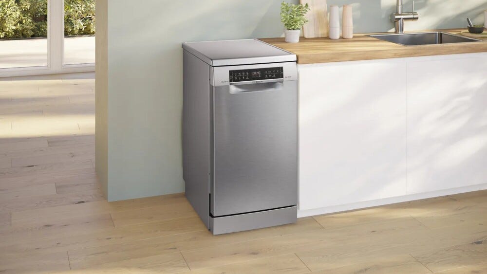 Bosch SPS6EMI21E serie 6 Lavastoviglie slim a libera installazione 45 cm, 10 coperti, acciaio spazzolato anti-impronta